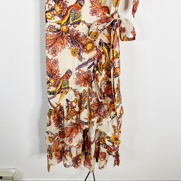 Madewell Banjanan Tropical Floral Wrap Midi Dress - Picture 7 of 14
